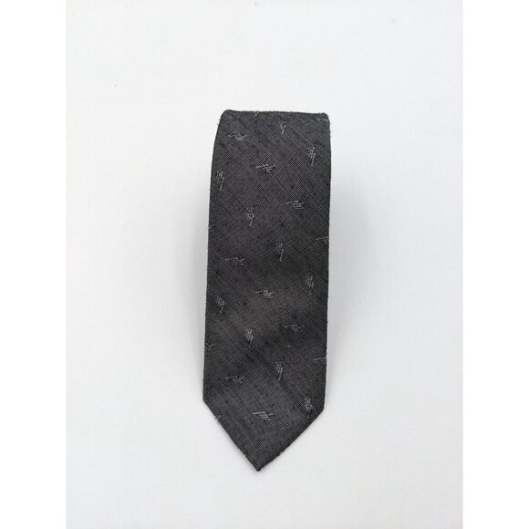 Wembly Vintage Men's Tie Gray Slim Skinny Retro - Picture 2 of 7